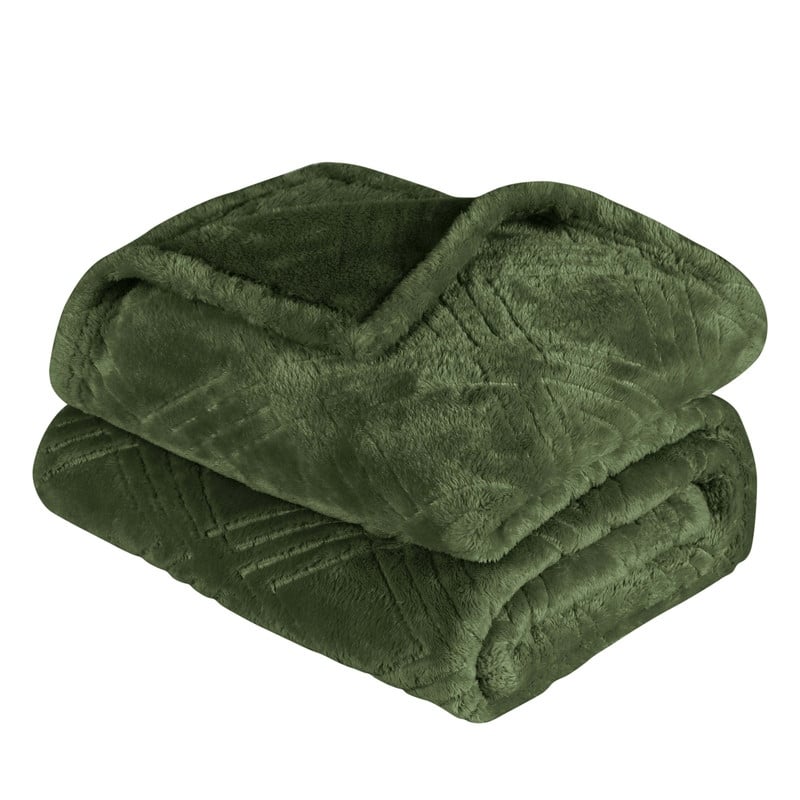 Superior Alaska Quilted Diamond Plush Fleece Blanket For Couch or Bed