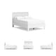 preview thumbnail 11 of 10, Signature Design by Ashley Hallityn White Panel Headboard Platform Bed