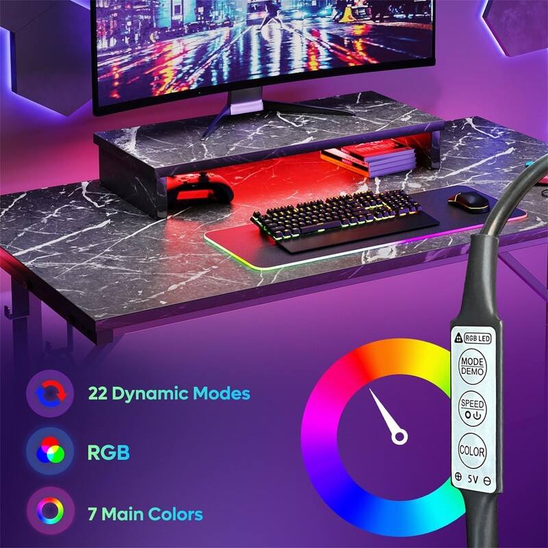 Small Gaming Desk with Monitor Stand