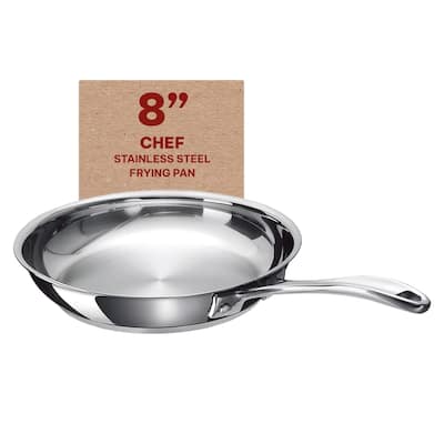 Alva Chef Stainless Steel Frying Pan, Non-Toxic Cookware
