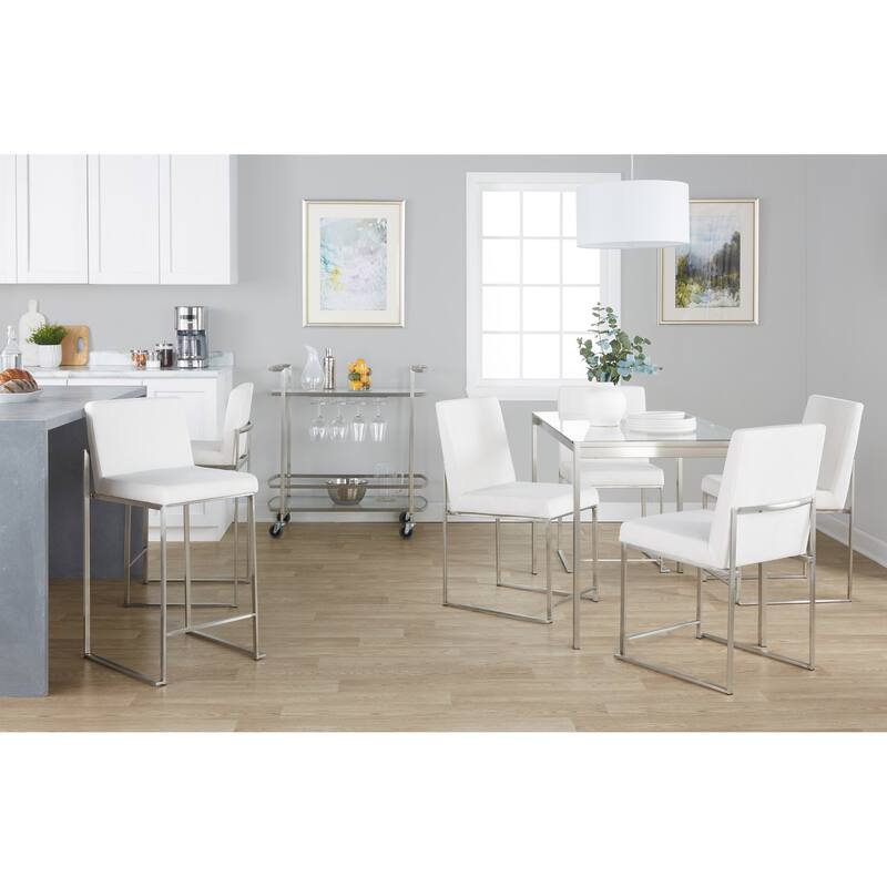 Silver Orchid Forrest High Back Counter Stool - Set of 2
