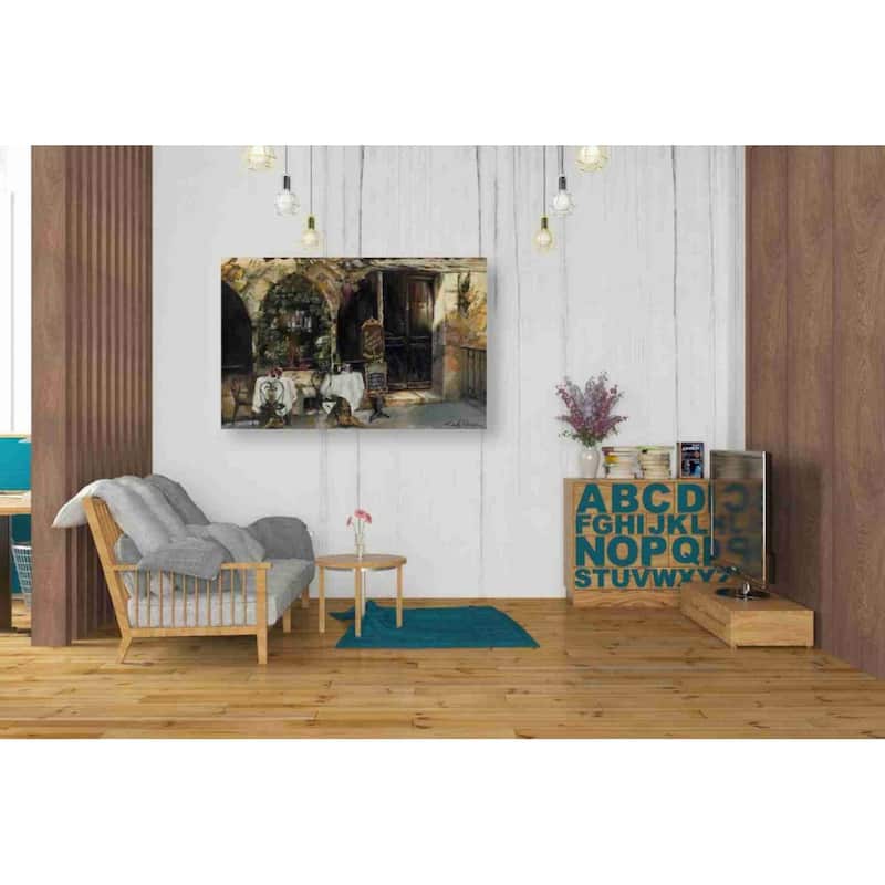 Epic Graffiti 'Meeting at the Cafe' by Marilyn Hageman, Canvas Wall Art