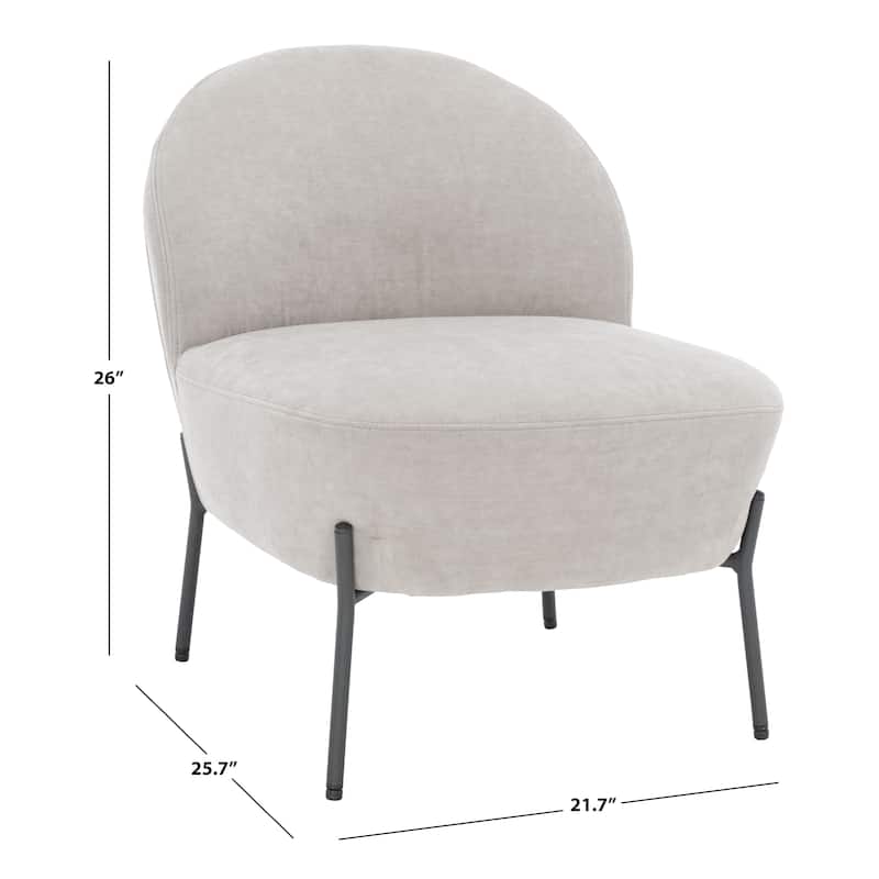 SAFAVIEH Geena Petite Velvet Slipper Chair - 21 In. W x 26 In. D x 26 In. H - 21Wx26Dx26H