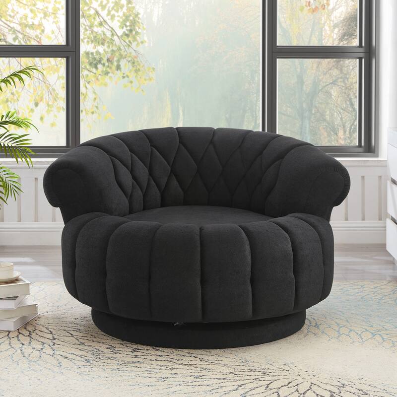 Accent Chair 360°Swivel Chair Sofa Barrel Swivel Chair Round Club Chair