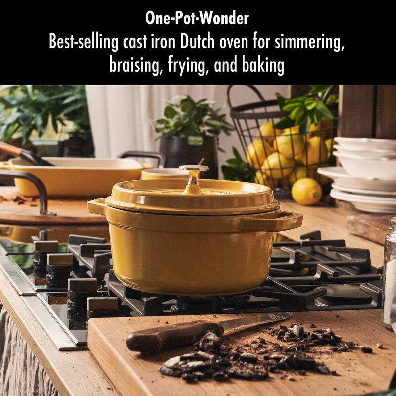 STAUB Cast Iron 5.5-qt Round Cocotte
