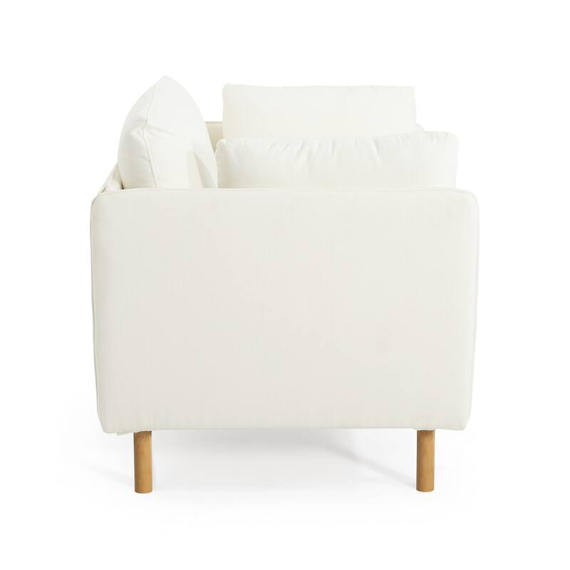 Modern 39.17" Upholstered Accent Chair with Wood Legs and Pillow for Living Room