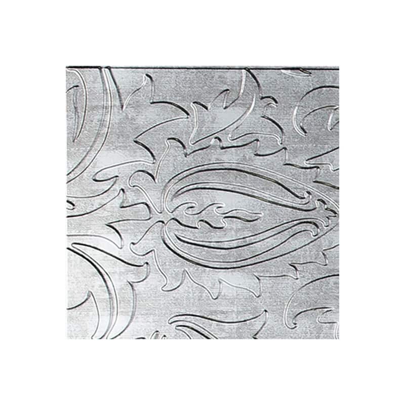 FASÄDE Nettle 4-foot x 8-foot PVC Wall Panel in Crosshatch Silver - Silver - Sample