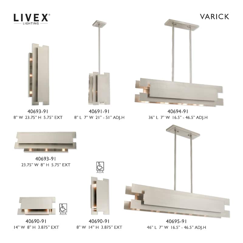 Livex Lighting 1-Light Mini Pendant, 40691-12, 40691-91