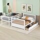 preview thumbnail 20 of 71, Modren Twin Over Full Functional Bunk Bed With Ladders and Two Storage Drawers