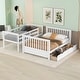 preview thumbnail 3 of 54, Space-Saving Twin Over Full Bunk Bed with Drawers, Solid Wood Frame with Guardrails and Ladder, Detachable into 2 Platform Beds