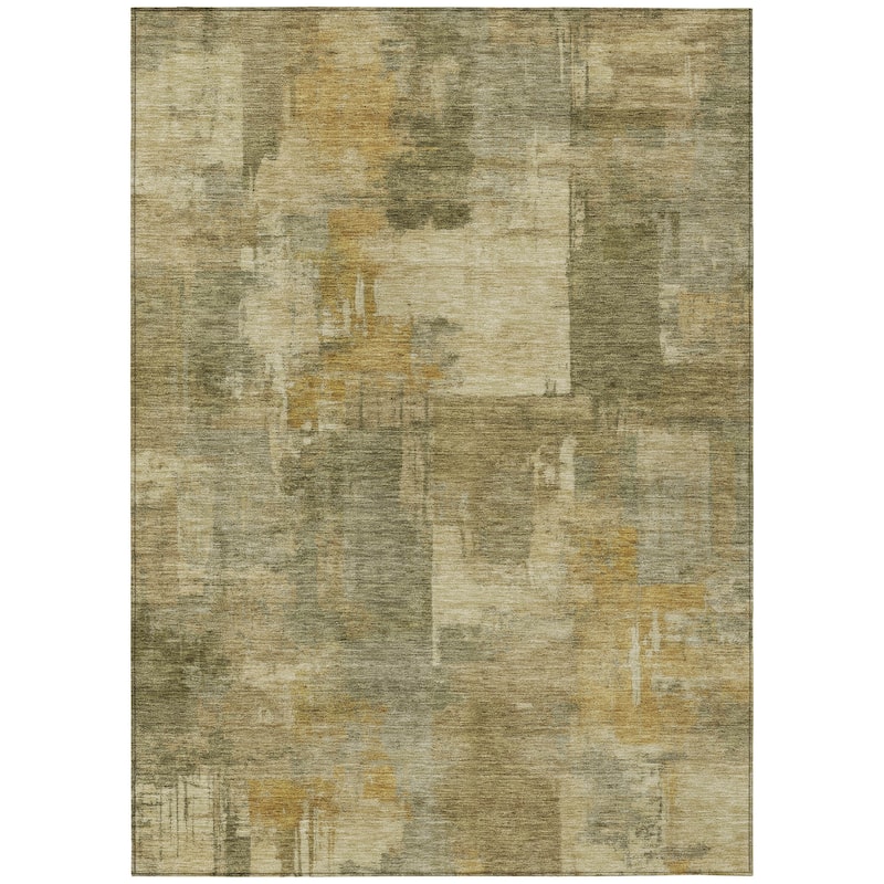 HomeRoots Abstract Transitional Rectangle Outdoor Rug