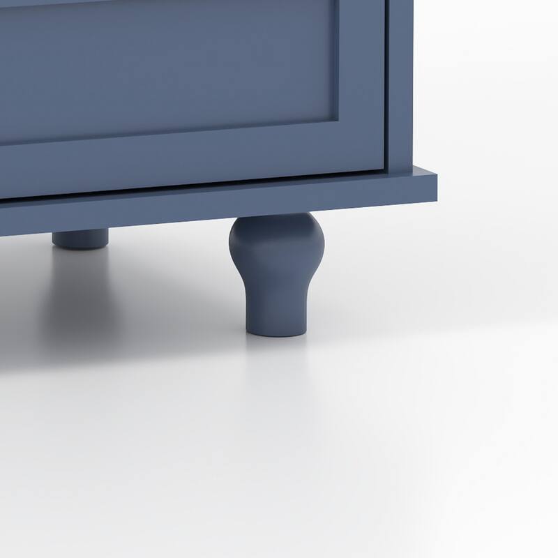 Buffet Cabinet with 2 Glass Doors & Drawer, Multifunctional Wooden Storage Cabinet, Coffee Bar Table with Adjustable Shelf