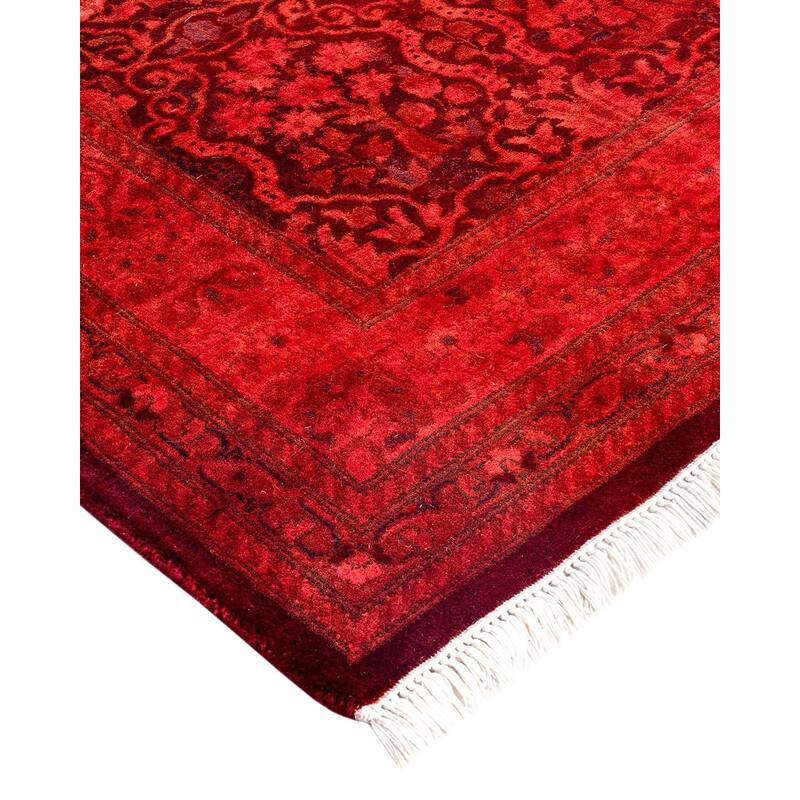 Contemporary Overdyed Wool Hand Knotted Runner - 2' 7" x 18' 6"