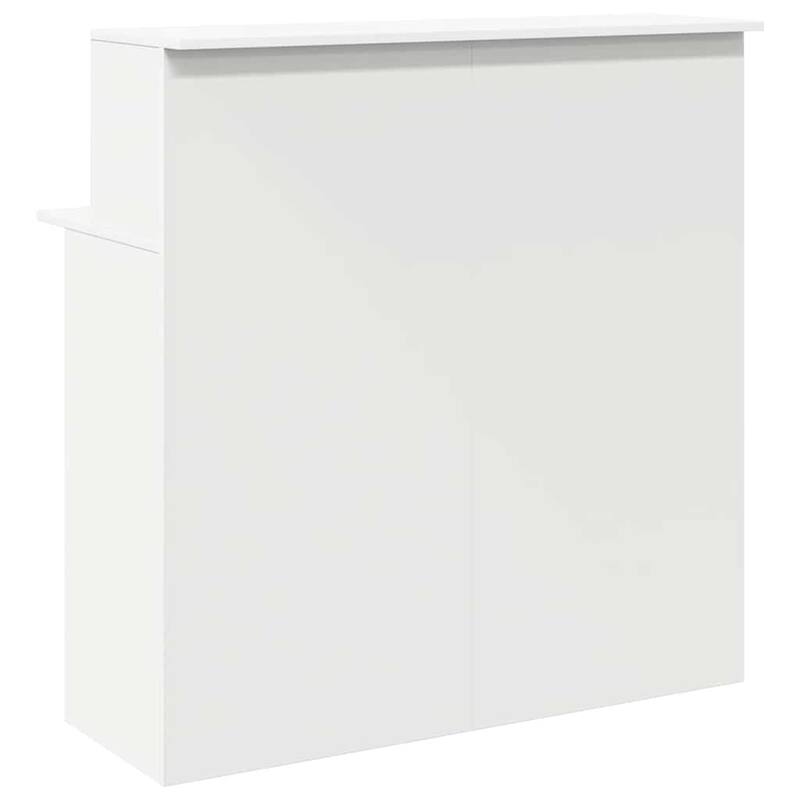 vidaXL Reception Desk White Engineered Wood Standard Reception Desk
