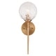 preview thumbnail 11 of 10, Olson 1 Light Mid-Century Modern Wall Sconce Clear Globe Glass - 6-in. W x 16.5-in. H x 7-in. D