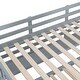 preview thumbnail 11 of 9, Full Over Full Castle Style Bunk Bed w/2 Drawers, 3 Shelves&Slide,Gray