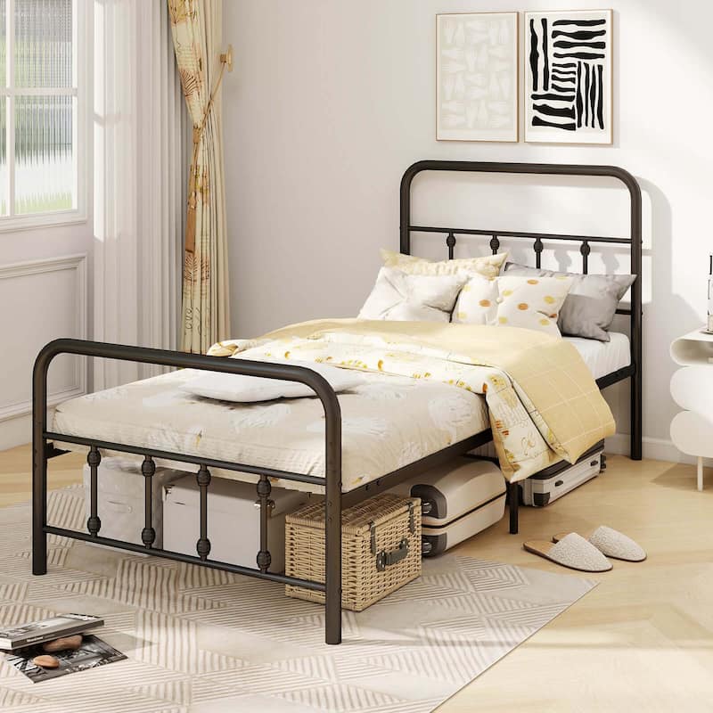 Costway Full/Queen/King Size Bed Frame with Headboard Under Bed