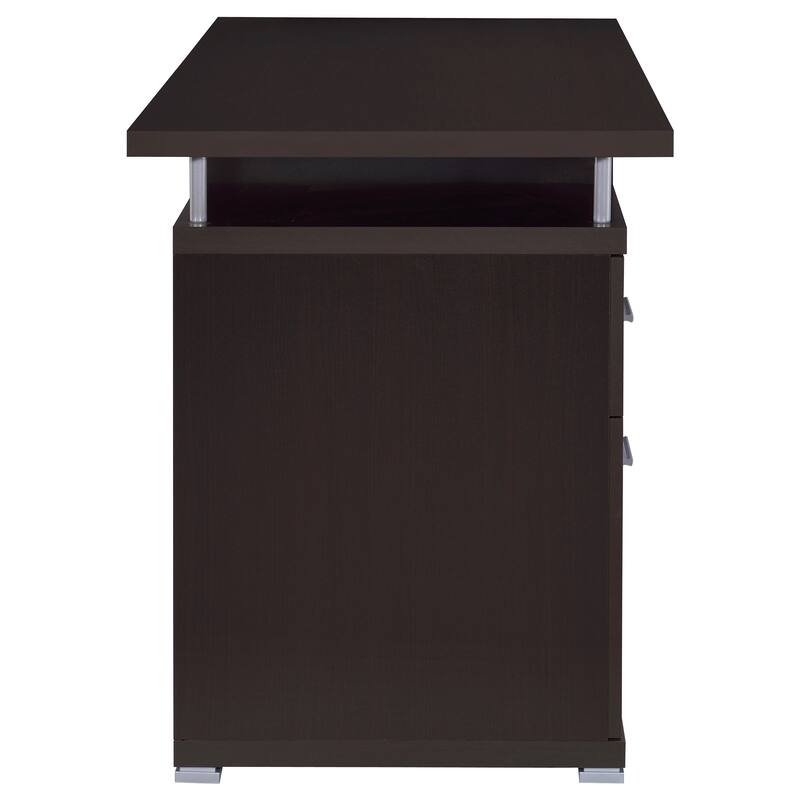 GDFStudio - Rochelle 2-Drawer Office Computer Desk with Storage Drawer, Door Cabinet