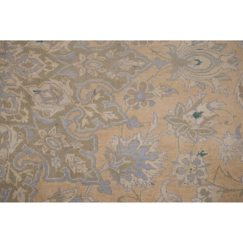 Muted Najafabad Vintage Persian Area Rug Hand-Knotted Wool Carpet - 9'10" x 12'8"