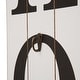 preview thumbnail 35 of 37, Glitzhome 42"H Wooden Christmas Porch Sign with 3 Changeable Floral Wreaths