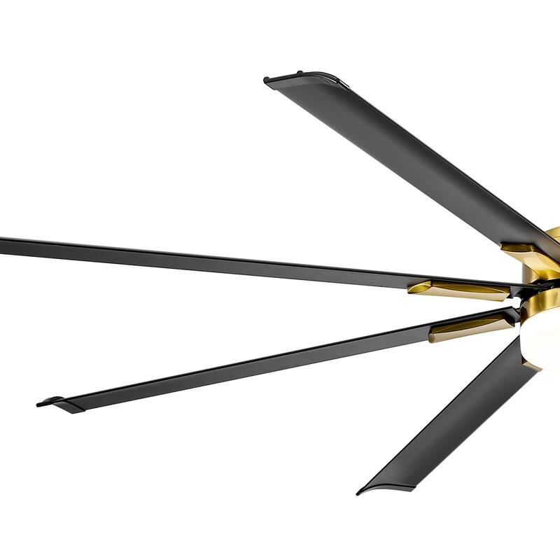 72" Gold LED Ceiling Fan with Light Kit and Remote-8 Aluminum blade