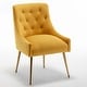 preview thumbnail 19 of 106, SEYNAR Modern Dining Chairs Set of 6, Velvet Accent Chair Tufted Back Armless Chair with Back Pull