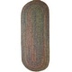 preview thumbnail 17 of 27, Rhody Rug Katie Indoor/ Outdoor Braided Area Rug Dark Taupe - 2' x 6' Runner