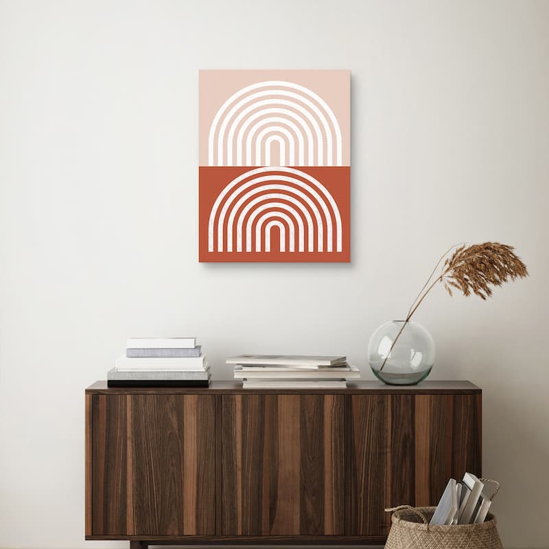 Mid Century Rainbow by Sisi and Seb Canvas Art Print
