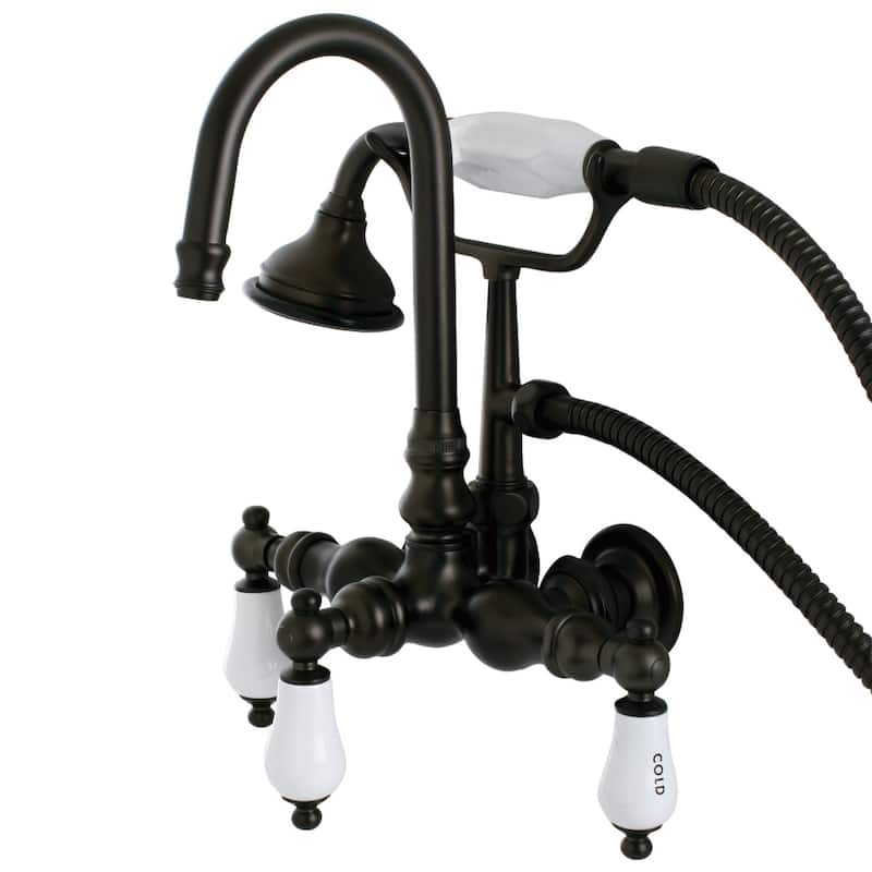 Kingston Brass Aqua Vintage Wall Mount Clawfoot Tub Faucet
