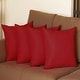 preview thumbnail 5 of 98, Farmhouse Set of 4 Decorative Throw Pillow Square and Lumbar 18" x 18" - Red