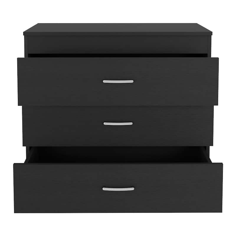 Three Drawer Dresser with Metal Hardware