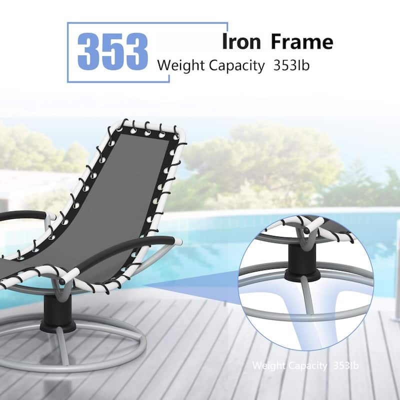 Outdoor Pool Reclining Backrest Lounge Chair
