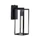 Black Plug-in Outdoor Wall Lantern Sconce Porch Light With Clear Glass