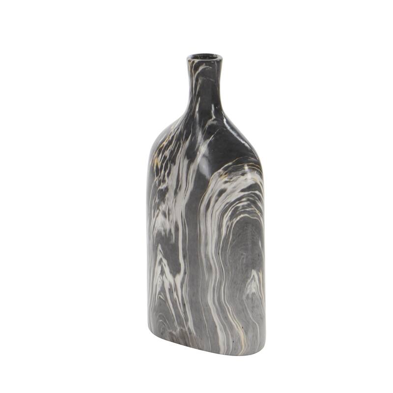 Ceramic Faux Marble Decorative Vase - Set of 3 Gray - Roche River Decor