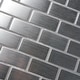 preview thumbnail 3 of 3, Merola Tile Meta Standard Subway 11.75" x 11.75" Stainless Steel Metal Over Ceramic Mosaic Tile