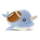 preview thumbnail 1 of 4, DolliBu Soft Huggable Narwhal Stuffed Animal with Football Plush - 11.75 inches