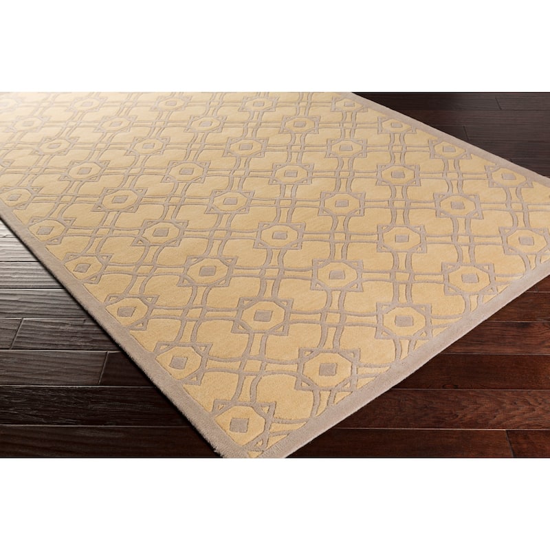 Hand-tufted Karen Contemporary Geometric Wool Area Rug