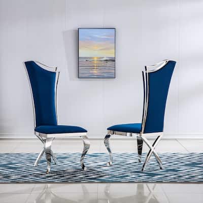 Dining Chair With Stainless Steel Legs Set Of 2