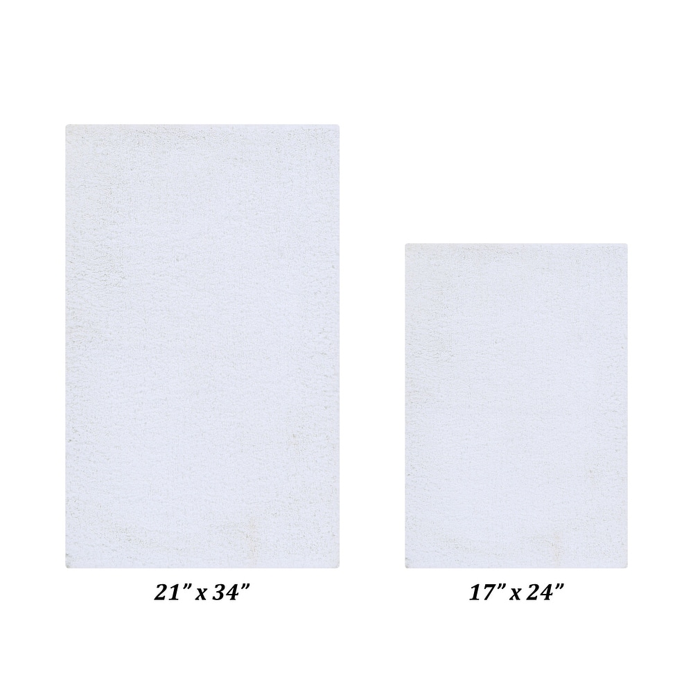 Better Trends Bath Rug Set 100% Micro Polyester Tufted Anti-Skid Latex Backing Bathroom Rugs for Shower, Sink Mats Micro Plush