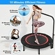 preview thumbnail 2 of 5, 40 Inch Mini Exercise Trampoline Foldable with Adjustable Handle Max Load 440lbs for Adults or Kids