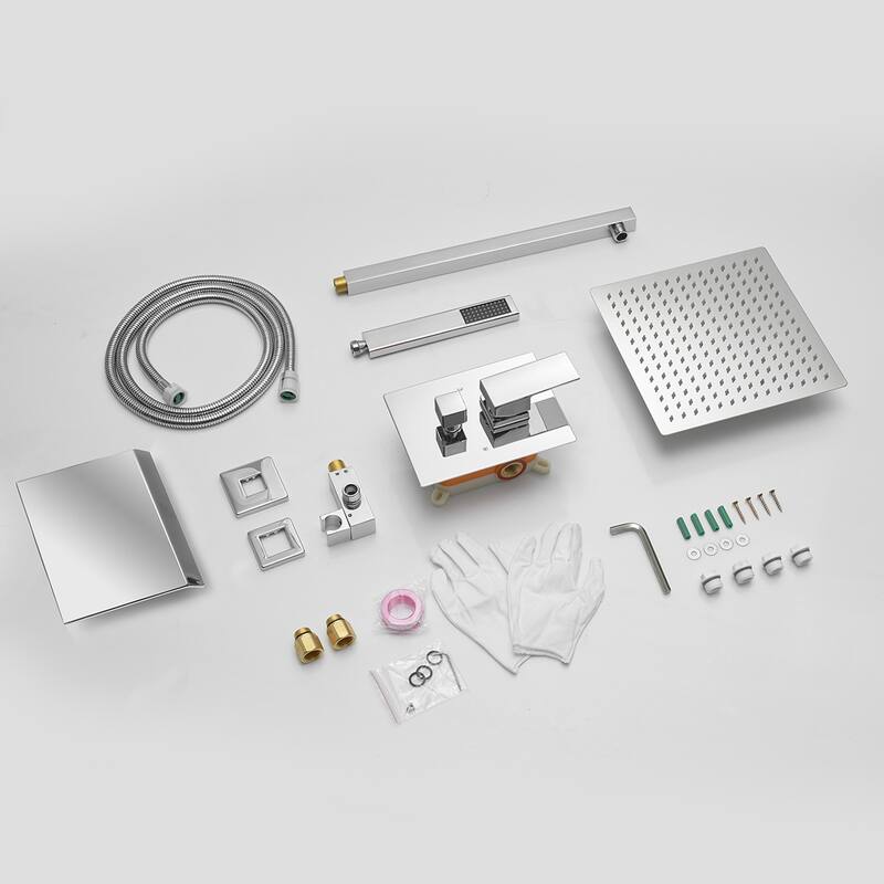WIZ 3-Spray Patterns With 2.5 GPM 12 in. Showerhead Shower System