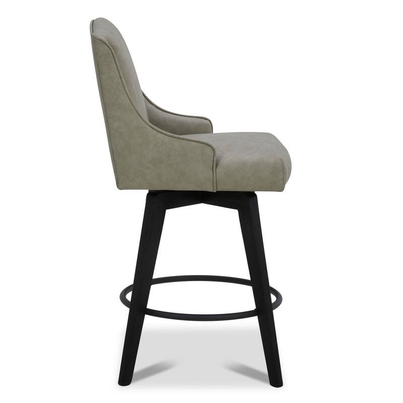 Spruce & Spring Jayden Upholstered Counter Height Swivel Barstool Set