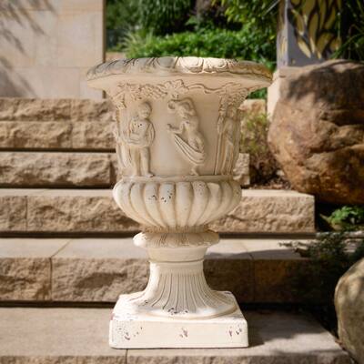 Christopher Knight Home - Eldric MGO Garden Urn with Drainage Hole