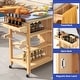preview thumbnail 4 of 14, Moasis Solid Wood Bar Cart Grill Table Stainless Steel Top for Patio Kitchen Island