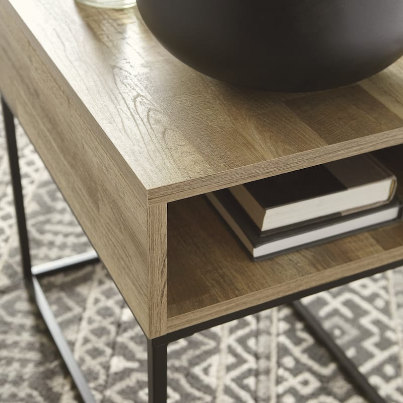 Gerdanet Urban Natural Rectangular End Table - 16"W x 22"D x 22"H