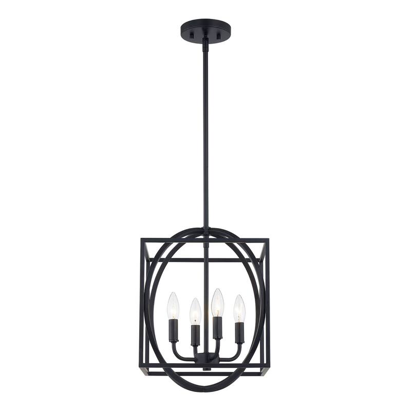 KAWOTI 60.5" Adjustable 4-Light Geometric Pendant Light