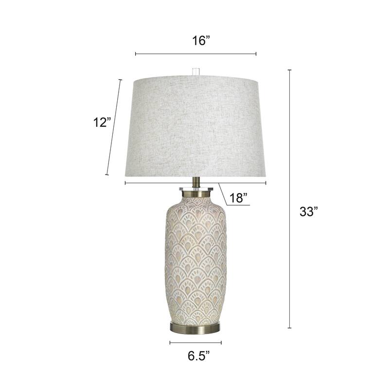StyleCraft Poly Table Lamp - Grey
