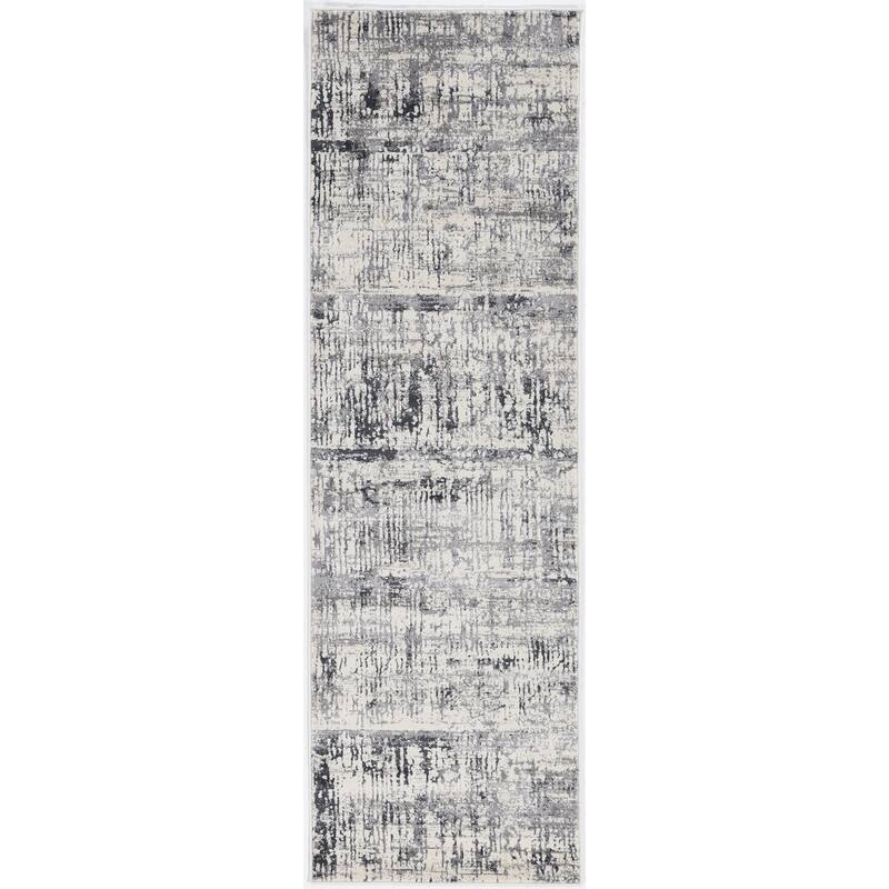 Strick & Bolton Caspi Black & White Distressed Rug