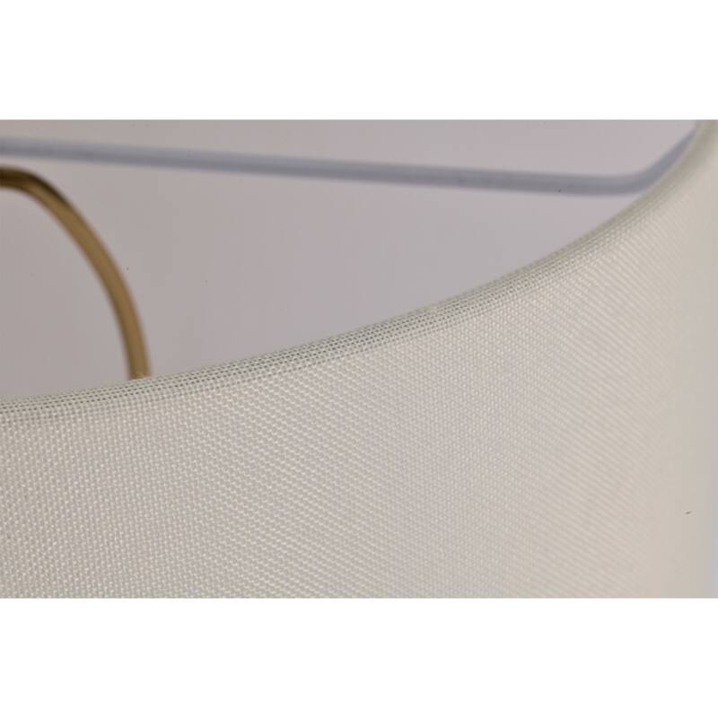 Linen Shade 6 Inch Brass Base Finish Pull Chain Table Lamp