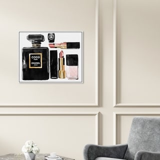 Oliver Gal Fashion and Glam Wall Art Canvas Prints 'Coco Essentials Glitter'  Essentials - Gold, Black - Bed Bath & Beyond - 30764919